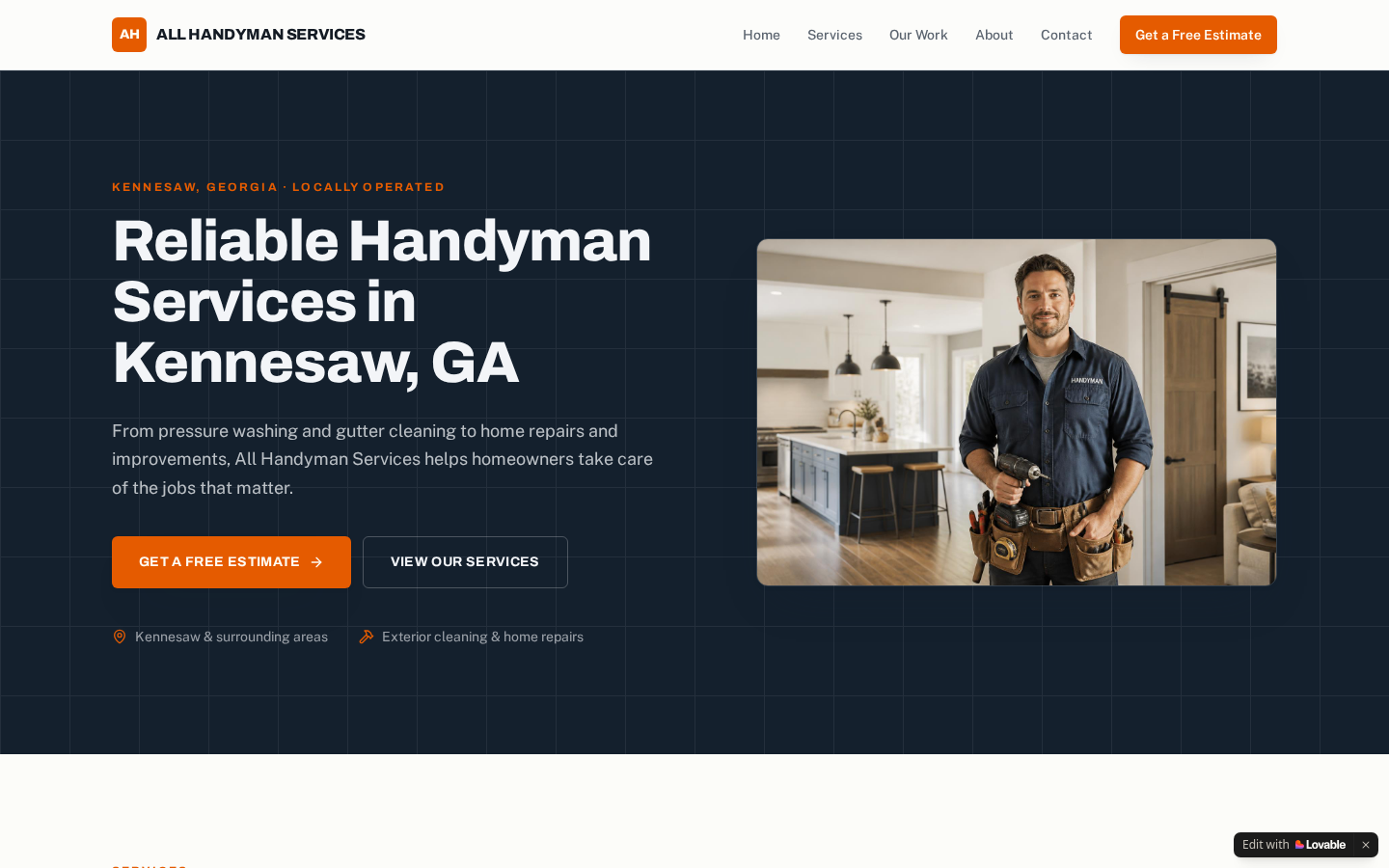 All Handyman Services website preview