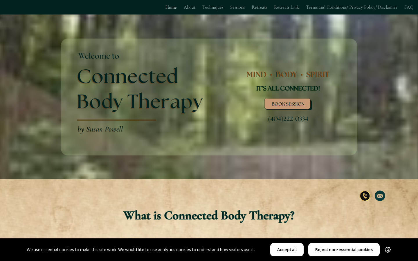 Connected Body Therapy website preview